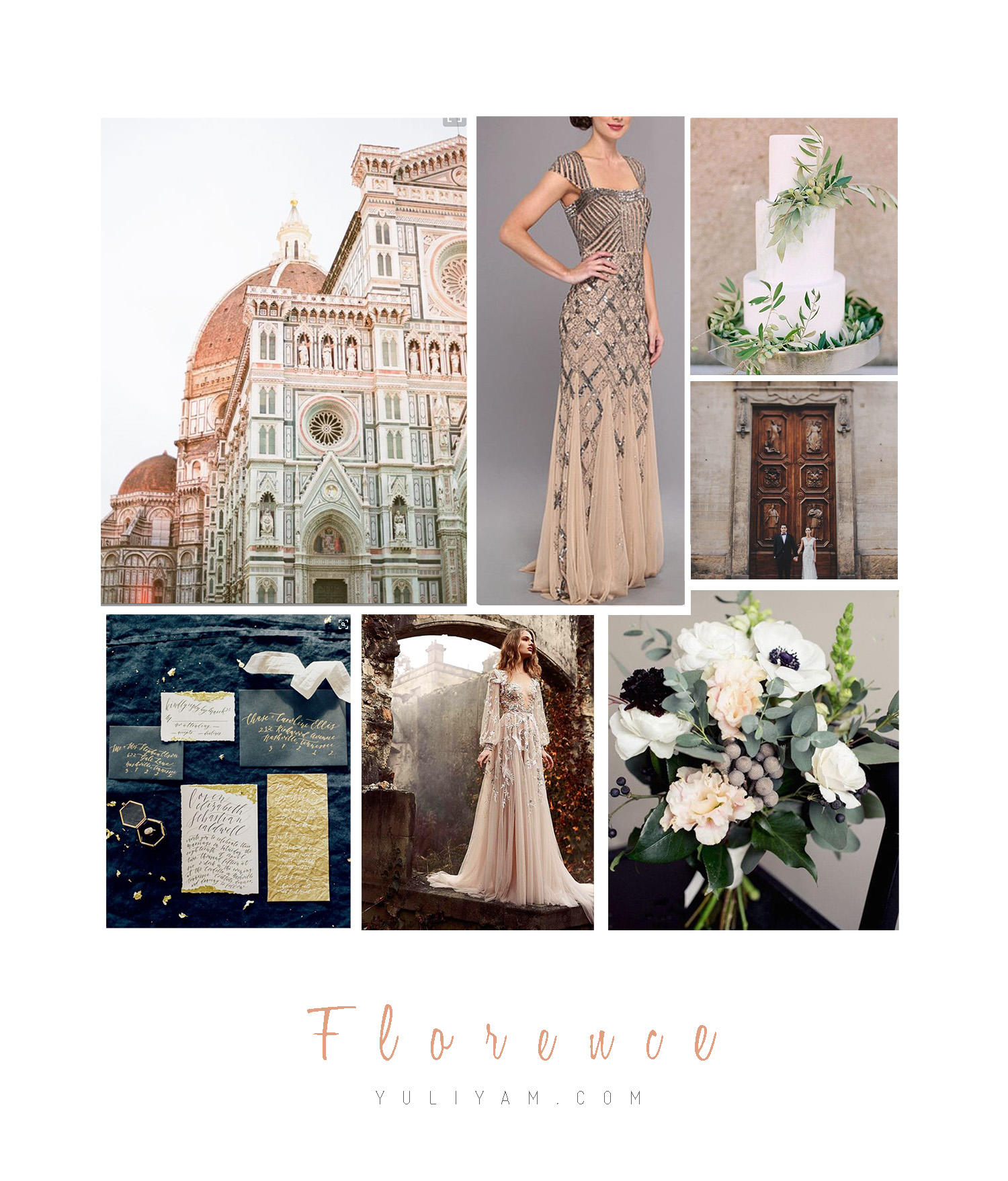 Florence Tuscany Elopement Style Board